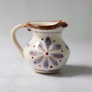 Purple flower vintage made in Japan pitcher creamer ceramic pottery